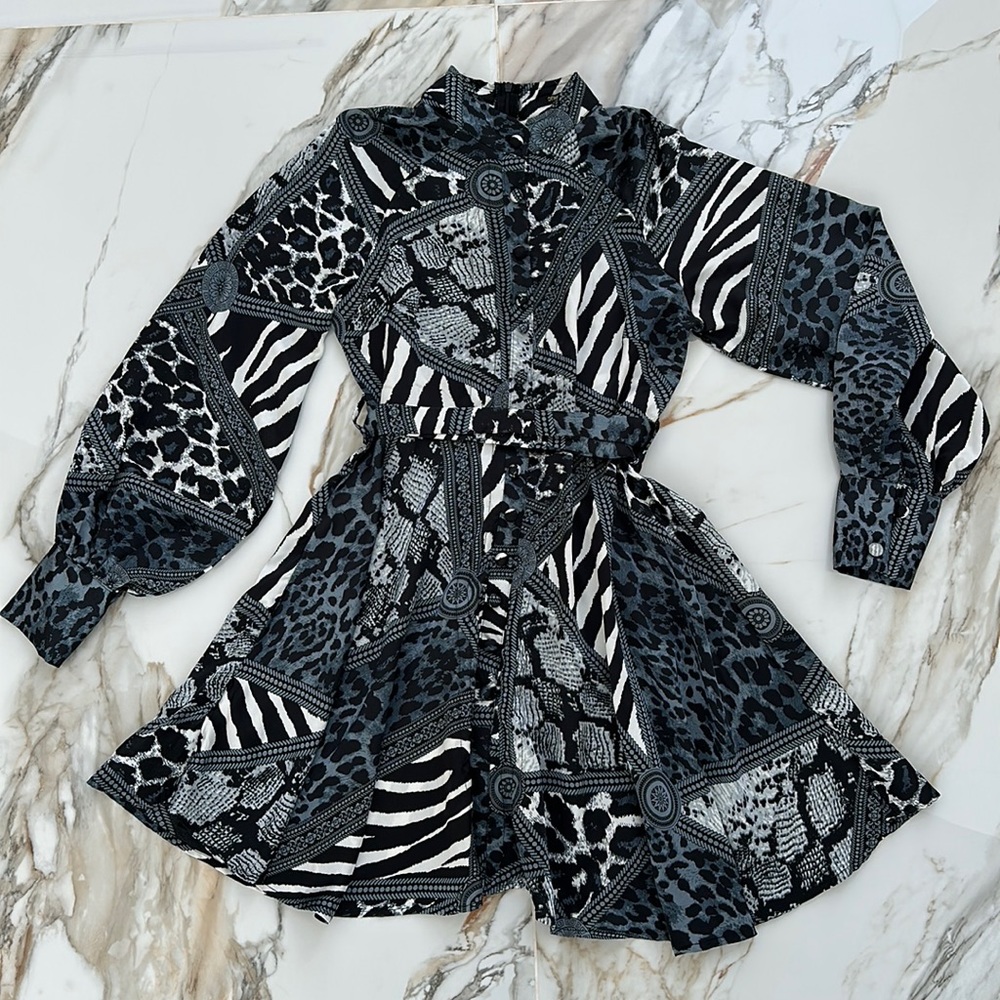 Multi-animal Print Dress - size S/M